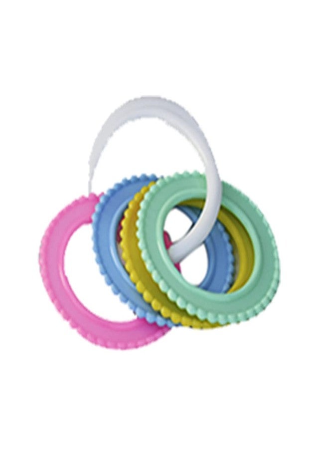 Lookool Rattles for 6 to 12 Months Babies with 1 Teether and 1 Feeder - Set of 4 Multi-Color and Multi-Design Key Rattles for Babies - Image 3